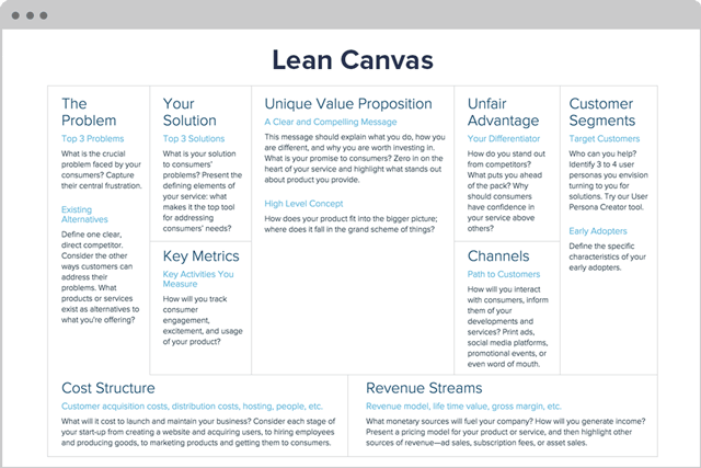 Lean Canvas Creator by Xtensio (It's free!)