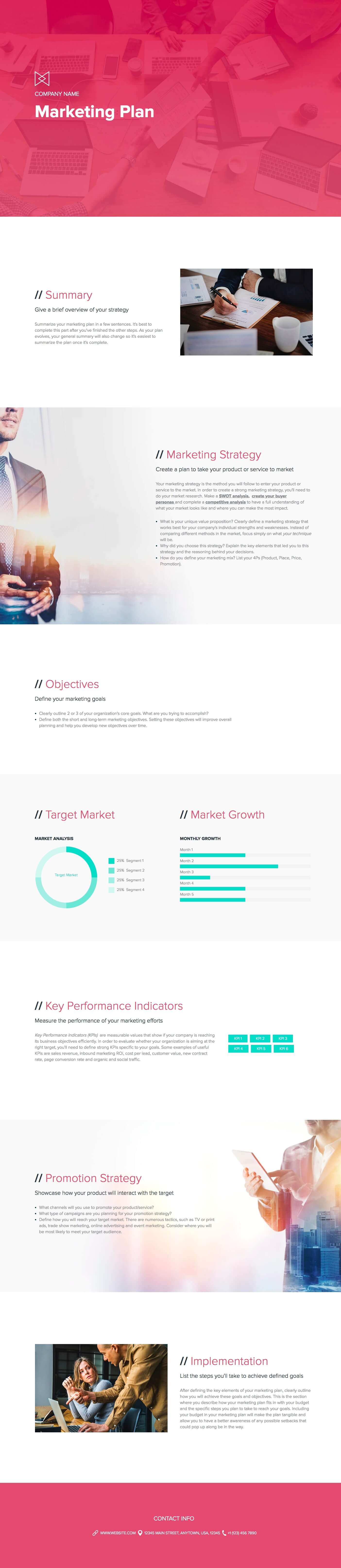 Product Marketing Strategy Template from xtensio.com