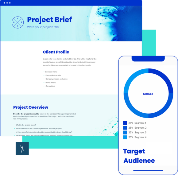 Project Brief Template  | Desktop And Mobile Views