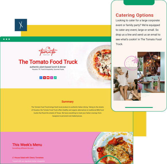 Food Services One Pager Template