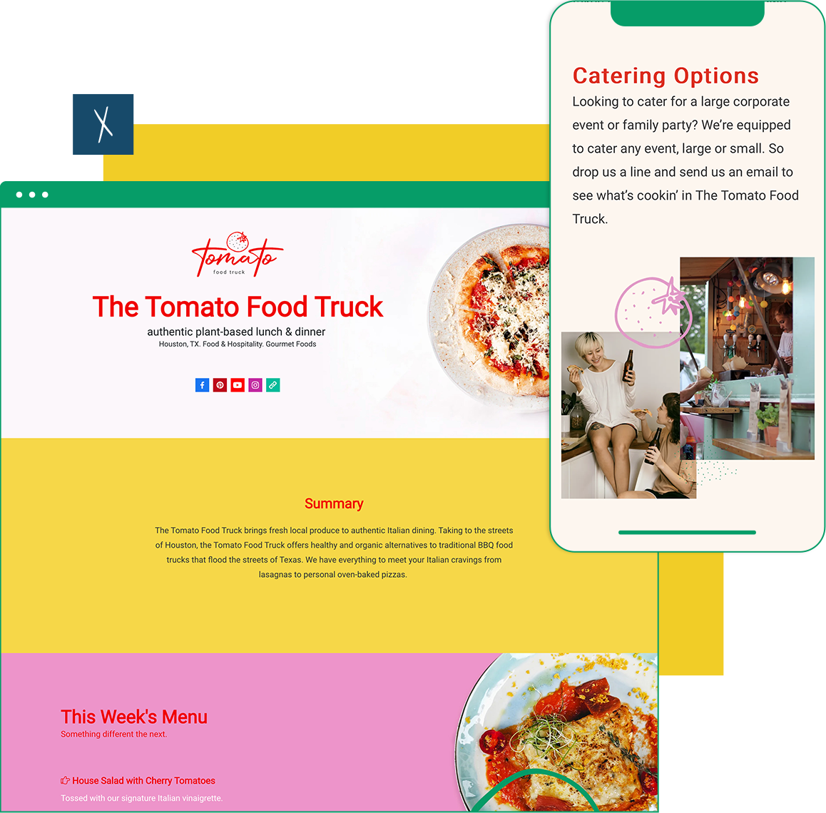 Food Services One Pager Template