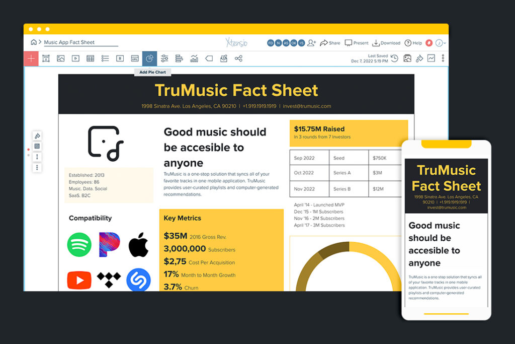Music App Fact Sheet