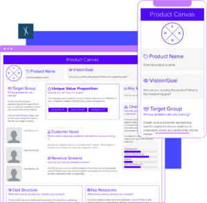 Product Canvas Template | Desktop And Mobile Views