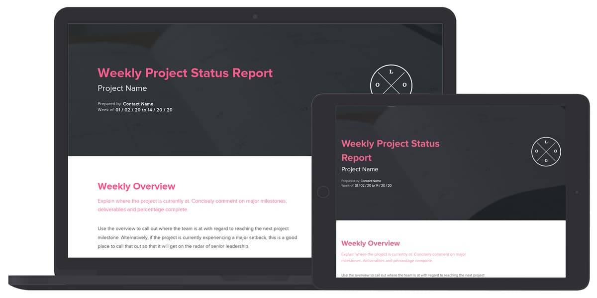 New Template: Weekly Project Status Report