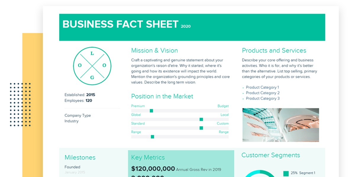 Use This Beautiful Fact Sheet Template For Free Xtensio