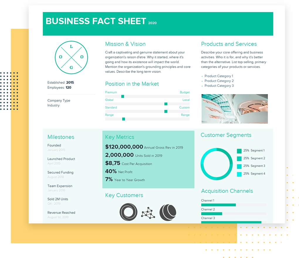 Use this Beautiful Fact Sheet Template for Free  Xtensio In Fact Sheet Template Microsoft Word
