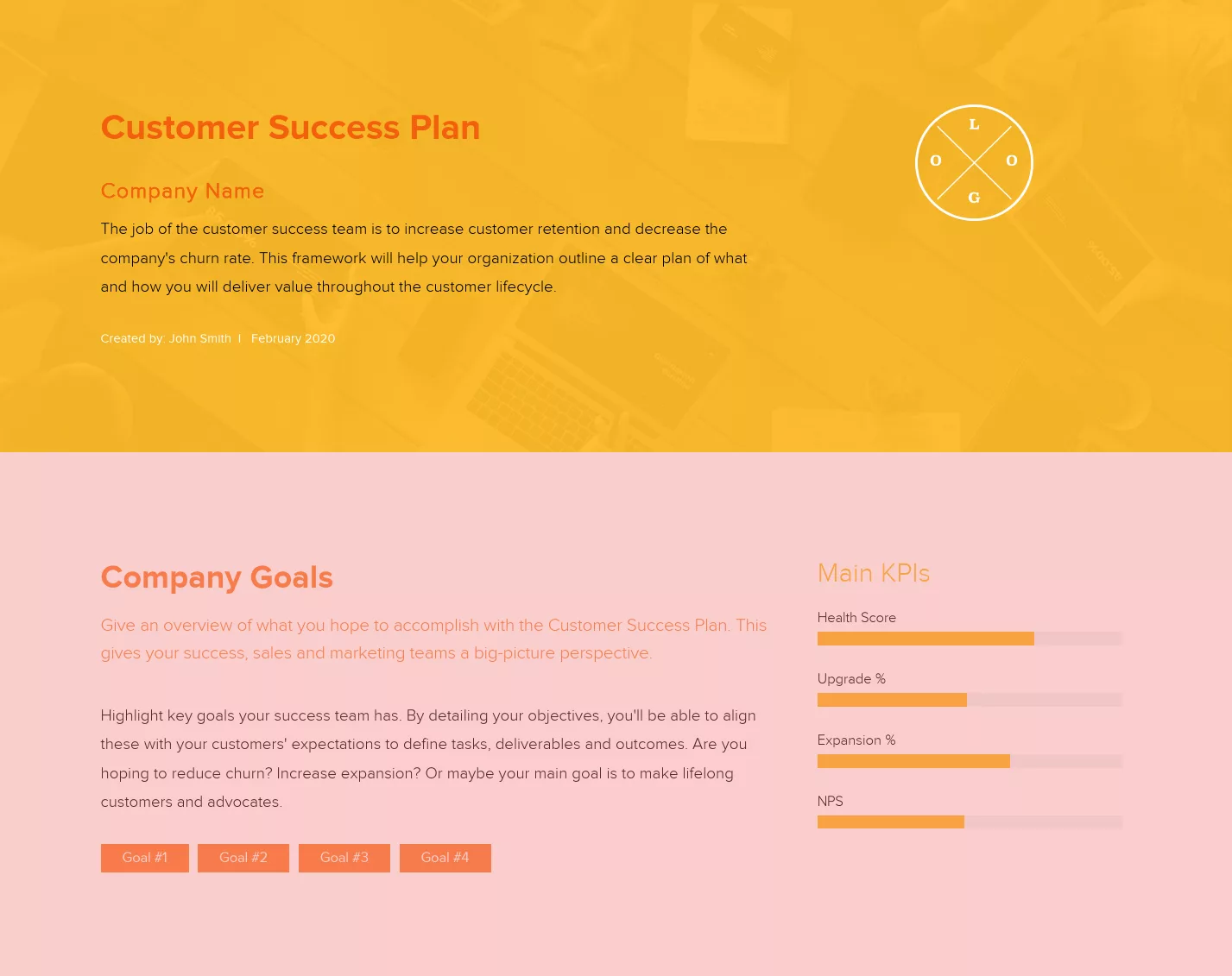 Step 2. Highlight Your Customer Success Team’s Key Goals