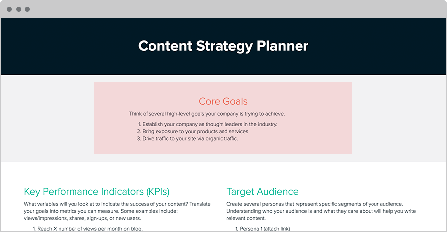 Content Strategy Planner