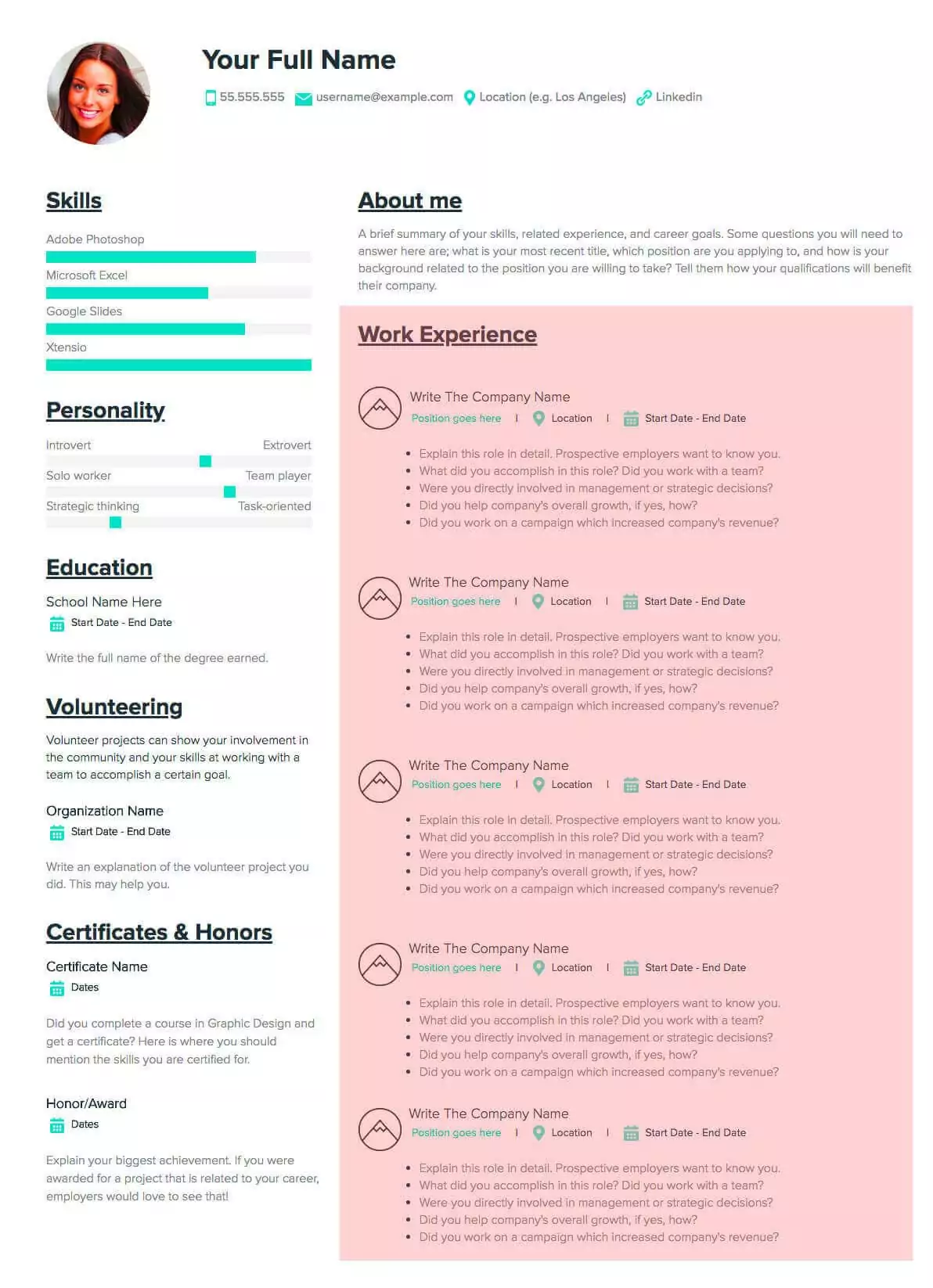 How To Make A Resume, Work Experience