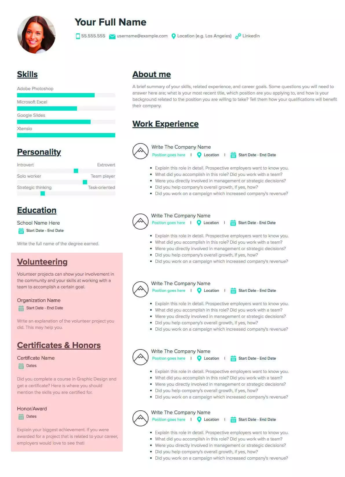 How To Make A Resume, Volunteering