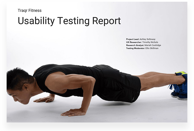 Usability Testing Report Traqr Fitness
