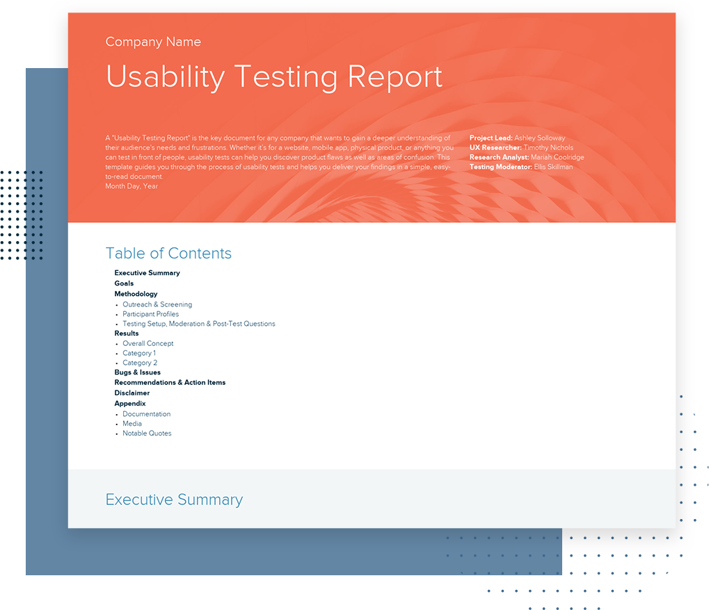 Usability testing report