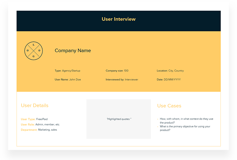 User Interview Template