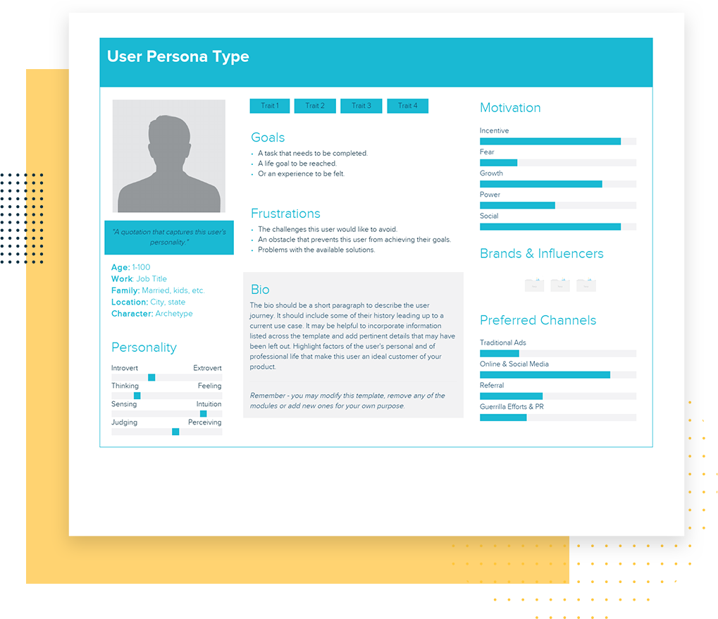 User Persona Template and Examples  Xtensio With Regard To Free Bio Template Fill In Blank