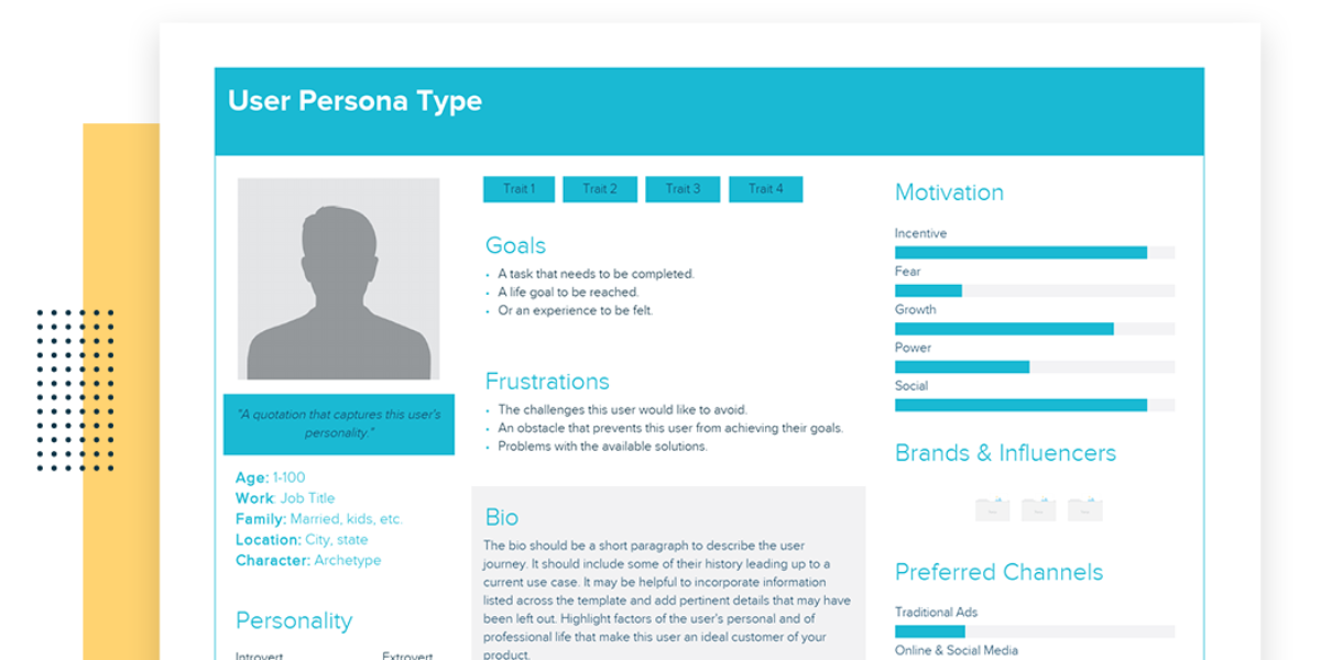 User Persona Template and Examples | Xtensio