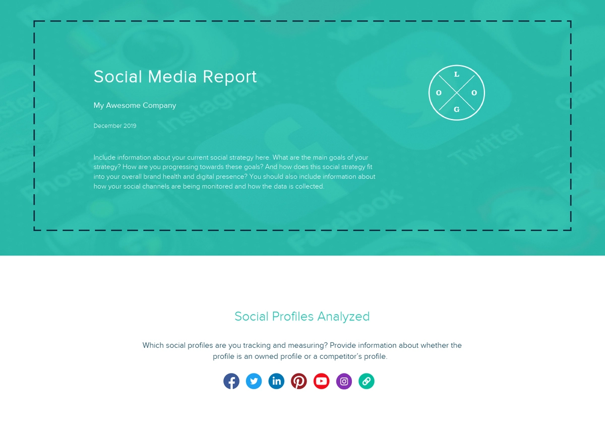 Create Your Social Media Report Header And Overview