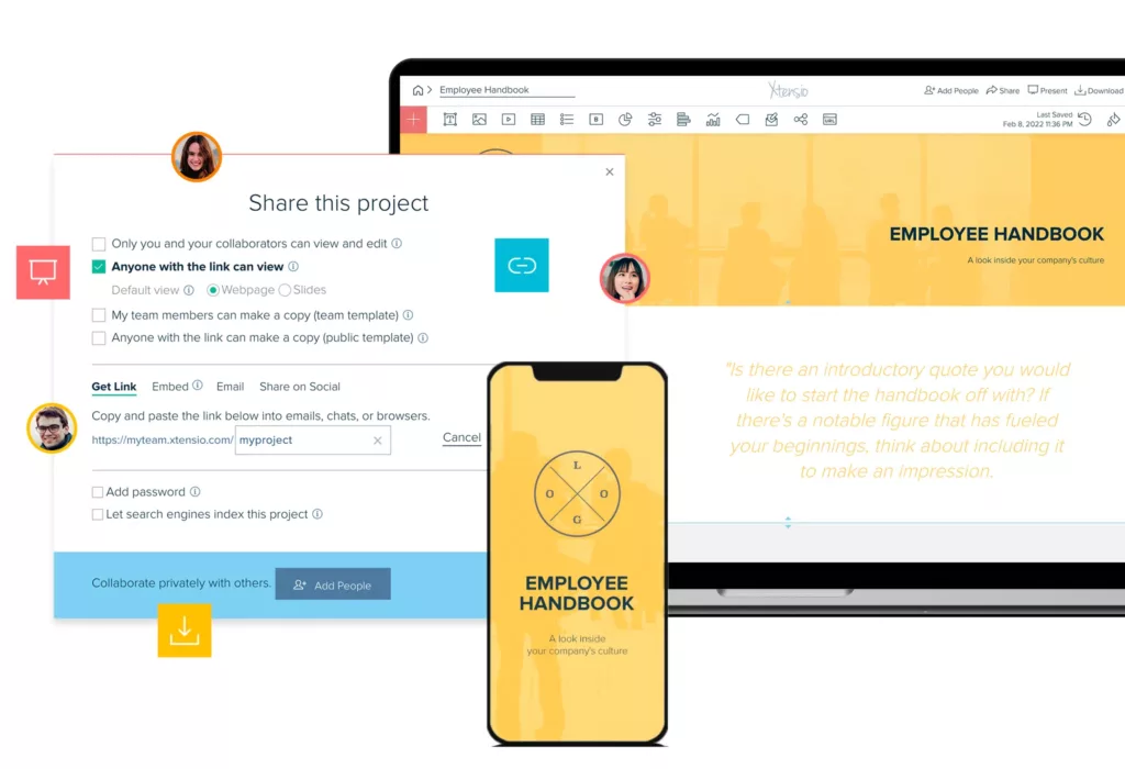 Share work in a flexible way with Xtensio