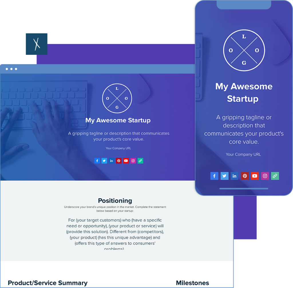 Startup One Pager Template