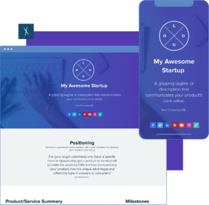 Startup One Pager Template