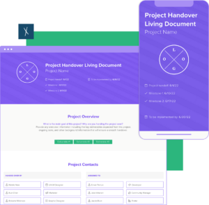 Project Handover Living Document Template | Desktop And Mobile Views