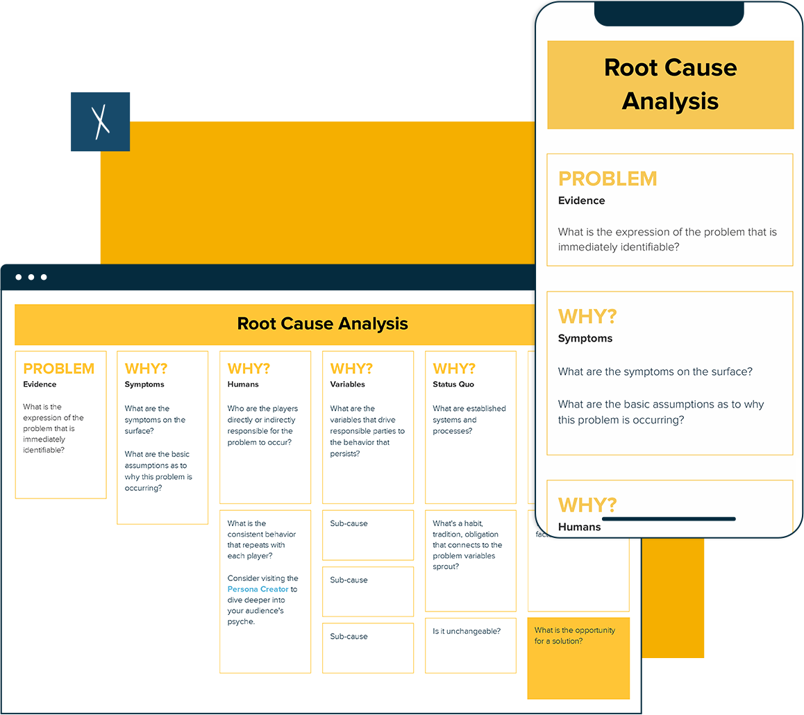 Root Cause Analysis Template  | Desktop And Mobile Views