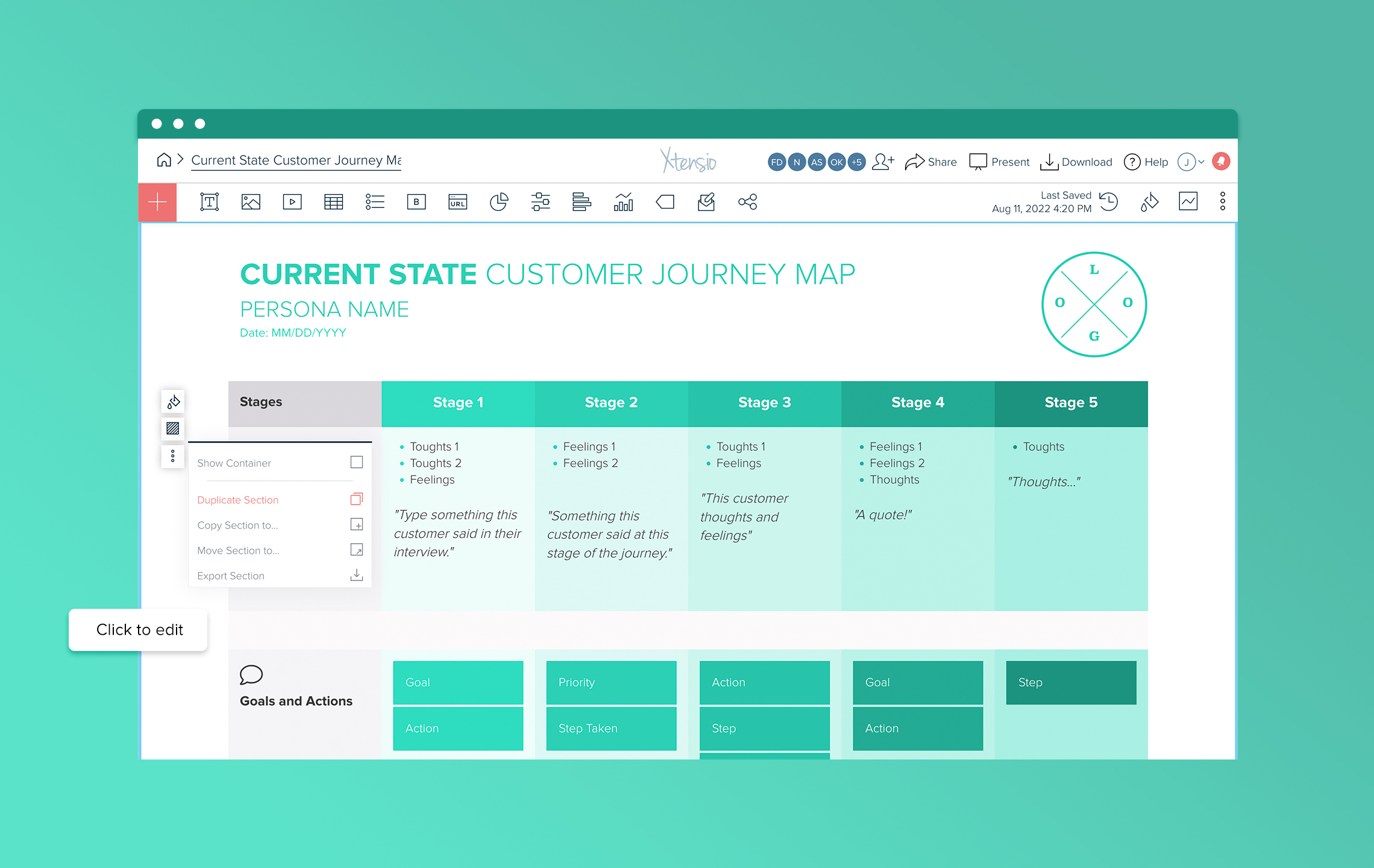 Current State Customer Journey Map Template