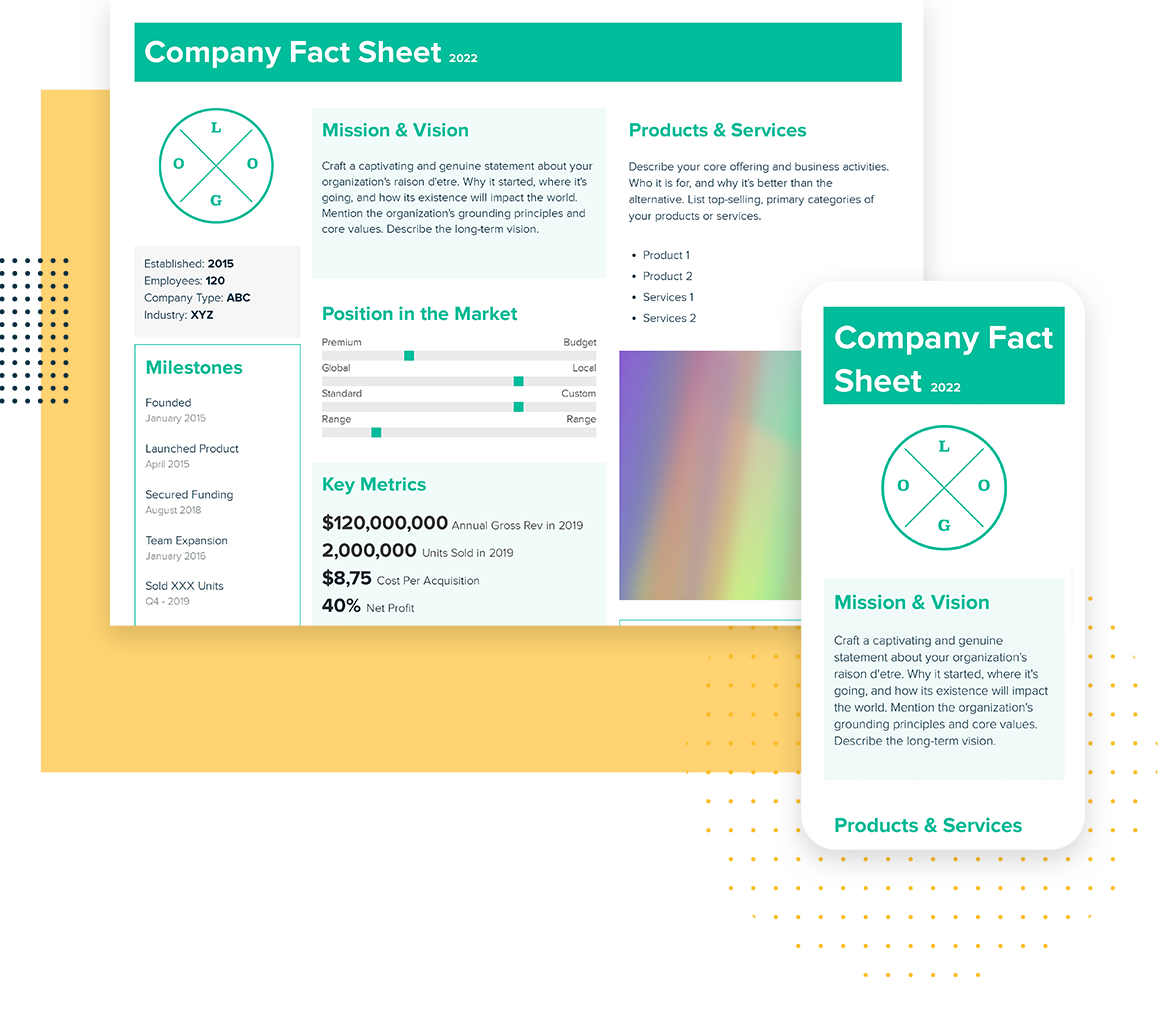 Fact Sheet Template | Desktop and Mobile Views