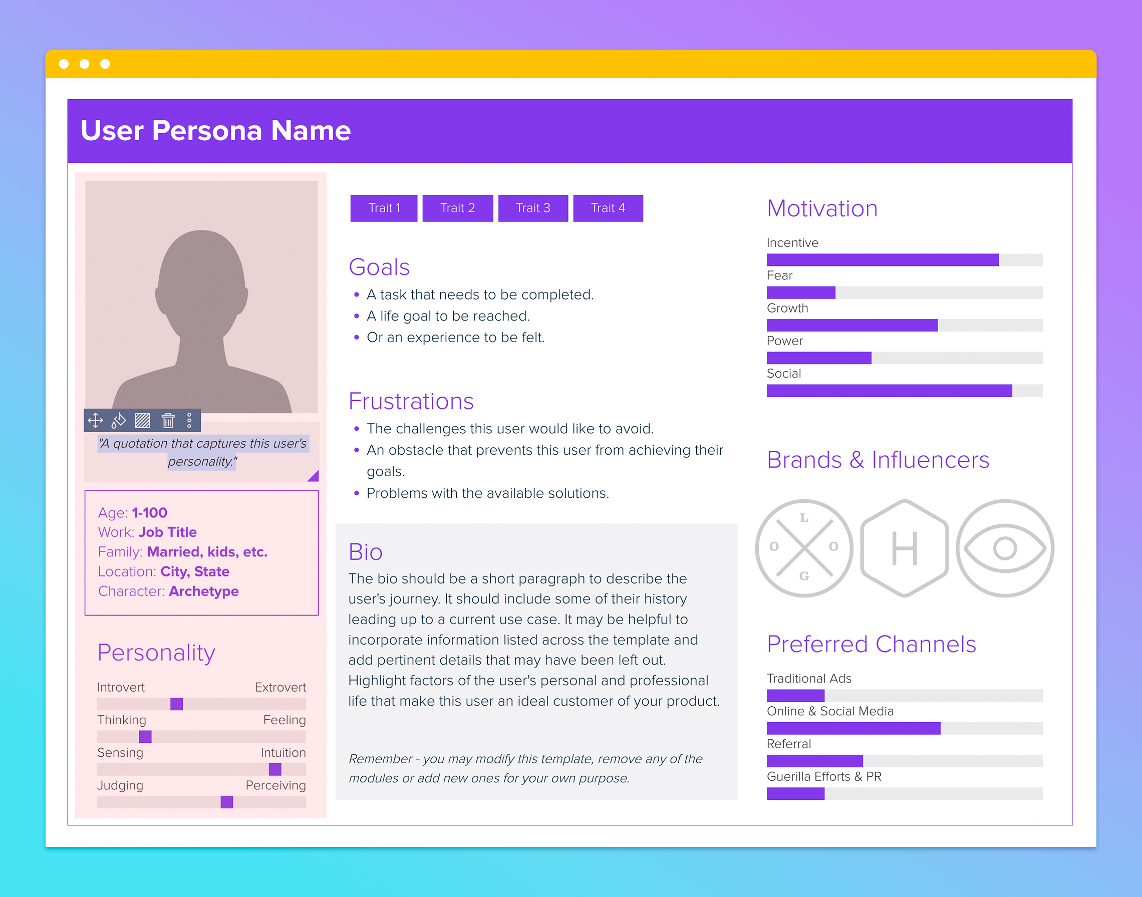 Add The Basics Information | How To Create A User Persona