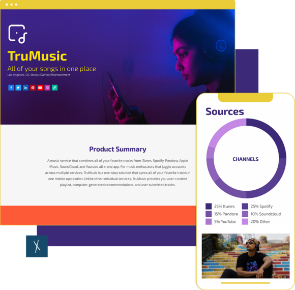 Music Startup One Pager Template