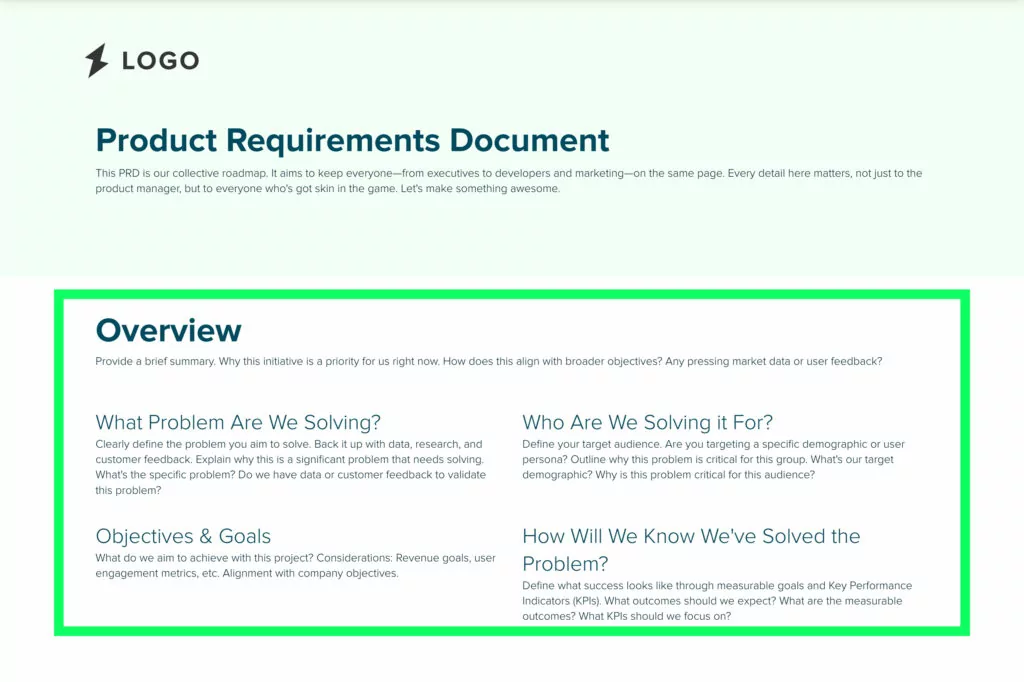 Overview - Product Requirements Document