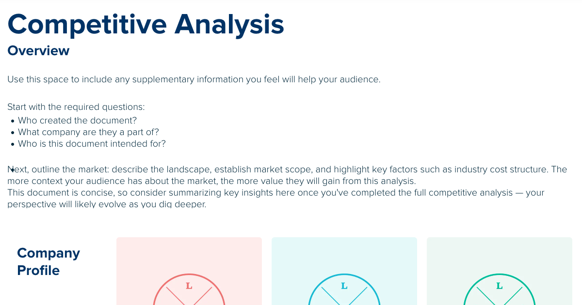 Competitive Analysis Template