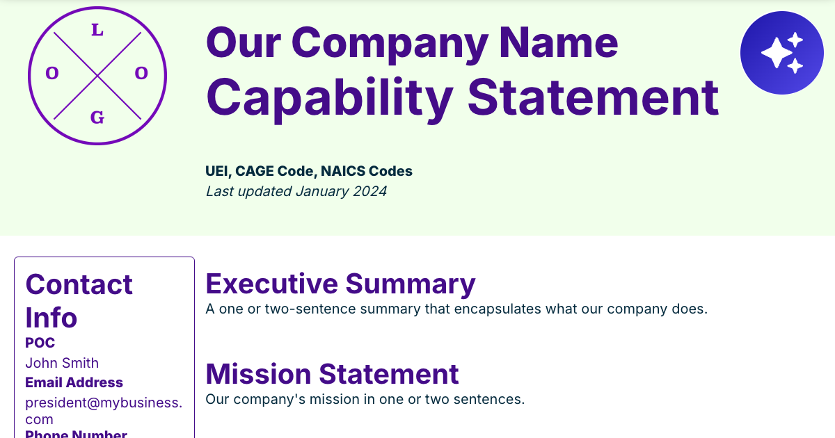 Ai Capability Statement Generator